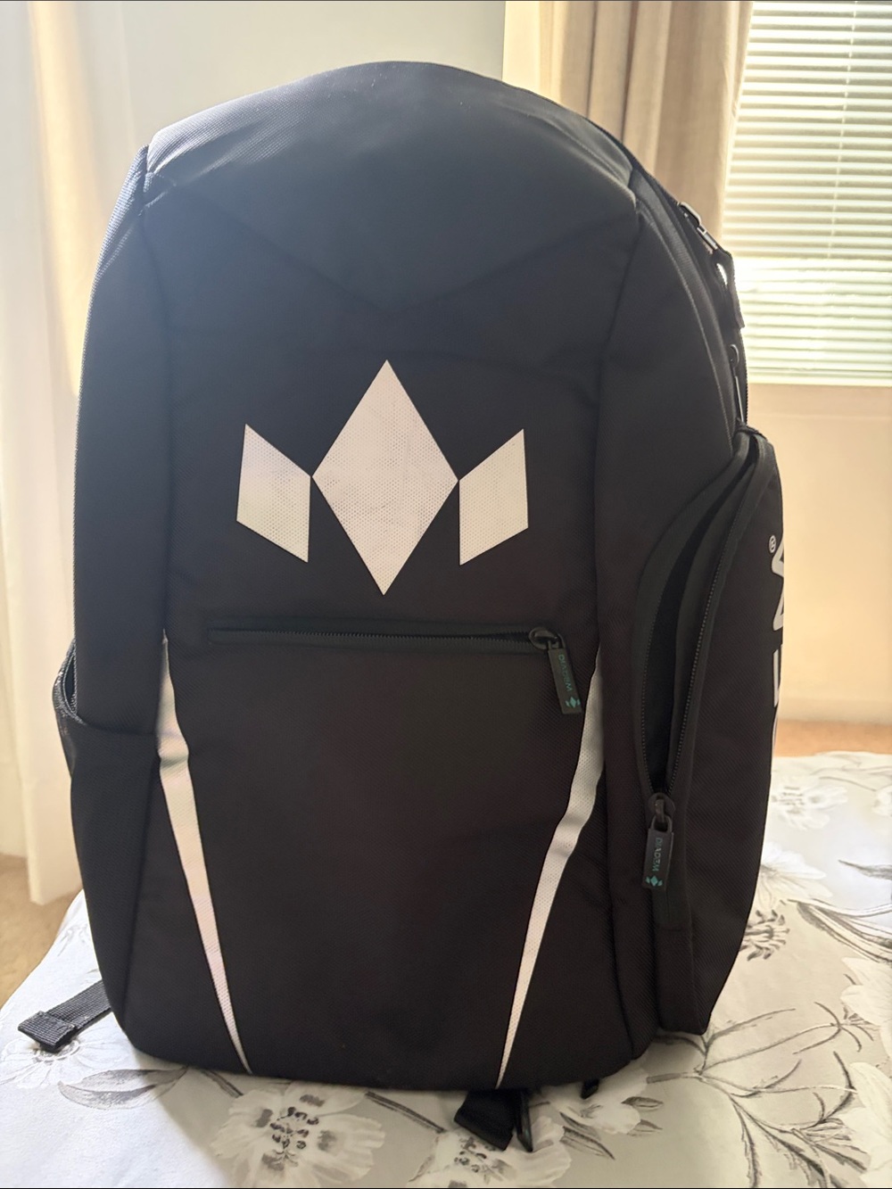 Men's Black Backpack with White Accents - Diadem Tour V3 Backpack